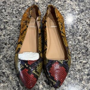 Jessica Multicolor Snakeskin Flats